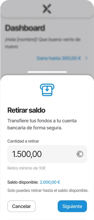 Retirar fondos